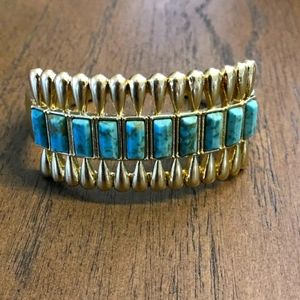 Lucky Brand Gold Turquoise Cuff Bracelet